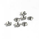 Шапочки для Бусін, Нержавіюча Сталь, Квіток, Сталь, Діаметр 6мм, Товщина 2мм, Отвір 1мм, 10шт/уп, фото 2