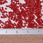 Бісер Японський MIYUKI Delica DB0774 11/0, Dyed Semi-Frosted Transparent Red, 1000 шт./5г, (УТ100027707), фото 3