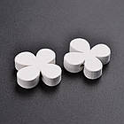 Бусини Дерев'яні, Квітка, Білий, 20х10мм, Без отвору, 20 шт, фото 2