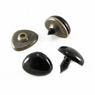 Носик для Іграшок, Трикутний, Чорний, Довжина: 19 мм, Ширина: 24 мм, Пін: 5-6мм (5 шт.)