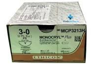 Монокриле Плюс (Monocryl Plus) 3/0, зворотньо-ріжуча Прайм Мултипас (PRIME * MULTIPASS) голка 26 мм, 3/8 кола,