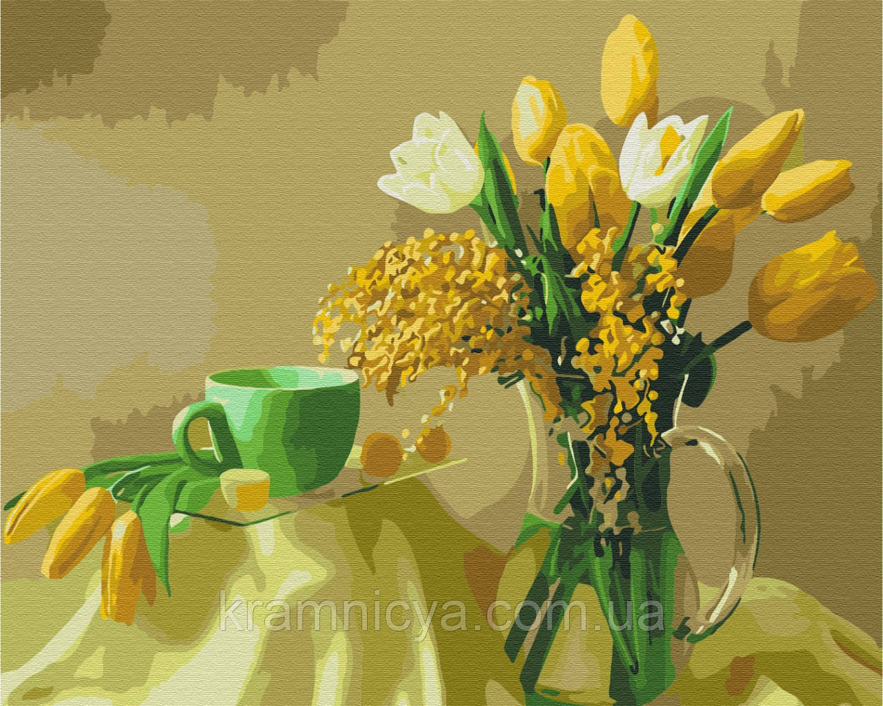 Картина за номерами Жовті тюльпани, 40х50 Brushme (BS9245)