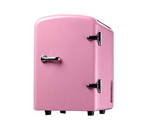 Міні-холодильник для косметики мод. 4L об'єм 4 л рожевий маленький холодильник в машинупереносний