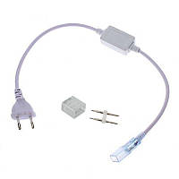 Кабель для підключення світлодіодної стрічки 5730 60\72\120\180 світлодіодів на метр 220V з вилкою