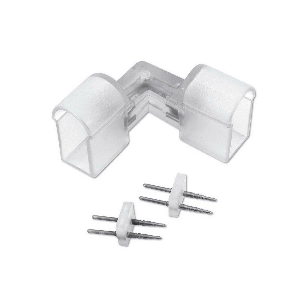Конектор кутовий вертикальний для LED NEON 8*16мм, 17х9мм, 220V та 12V, фото 1