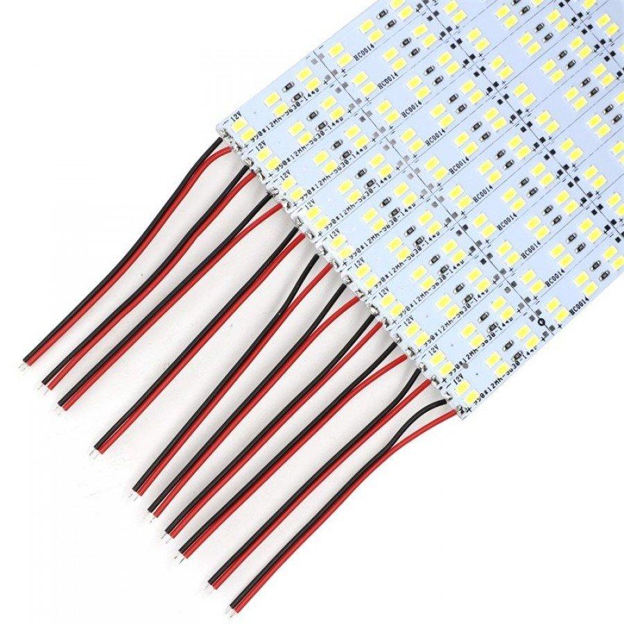 Світлодіодна алюмінієва лінійка 12V, smd5630, 144 led/m, 28W, IP20, 6500K - білий холодний, фото 1