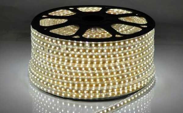 Світлодіодна стрічка 220V, 5730, 72 led/m, 6W, IP68,900Lm, 6500K-білий холодний, Standart, фото 1