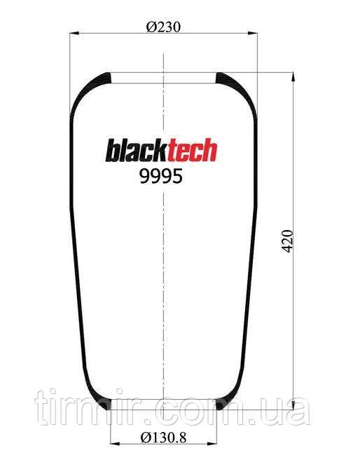 Пневморесора підвіски 884N без стакана, Кожух пневмоподушки 884N1, фото 1
