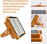 Портативний сонячний LED прожектор-повербанк для заряджання мобільних пристроїв (16500 mAh, 100w 336LED, IP66), фото 5