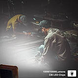 Портативний сонячний LED прожектор-повербанк для заряджання мобільних пристроїв (16500 mAh, 100w 336LED, IP66), фото 6