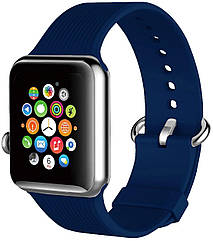 Силіконовий ремінець Promate Silica-42 для Apple Watch 42-44 мм Blue (silica-42.blue)