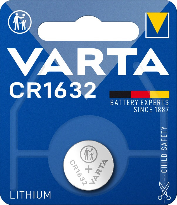 Дискова батарейка VARTA Cell Lithium 3V CR1632 (140mAh) (C1)