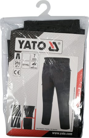 Черные брюки Softshell YATO YT-79434 размер XXL - фото 6 - id-p1622085905