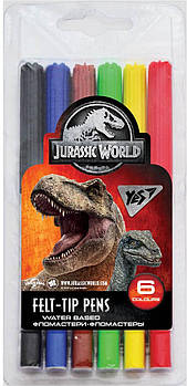 Фломастери YES 6 кольорів Jurassic World