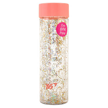 Пляшка для води YES "Shine", 570 мл, кришка персикового кольору