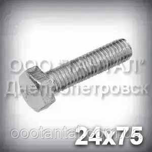 Болт М24х75 міцність 8.8 оцинкований DIN 933 (ГОСТ 7805-70, ГОСТ 7798-70), фото 1