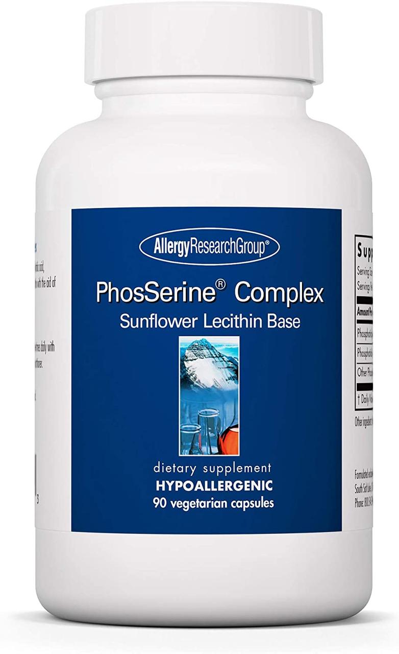 Allergy Research PhosSerine Complex / Фосфатидилсерин із соняшнику 90 капсул 07/24
