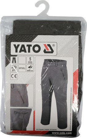 Серые брюки Softshell YATO YT-79422 размер L - фото 7 - id-p1622095020