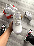 Чоловічі кросівки Nike Air Max 270 React весна-літо-осінь повсякденні чорно-білі. Живе фото, фото 6