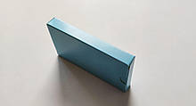 Коробка для плитки шоколаду "Блакитна" із захисним лаком, 116*65*15