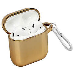 Чохол пластиковий для AirPods Promate NeonCase з карабіном Gold (neoncase.gold)