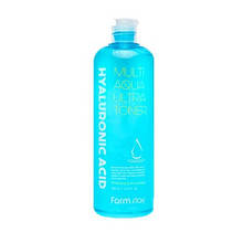 Зволожуючий тонер гіалуроновий для обличчя FarmStay Hyaluronic Acid Multi Aqua Ultra Toner, 500мл