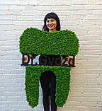 Декор в стоматологію. Логотип стоматолога, стоматологічної клініки. Зуб з моху на стіну 1 м, фото 2