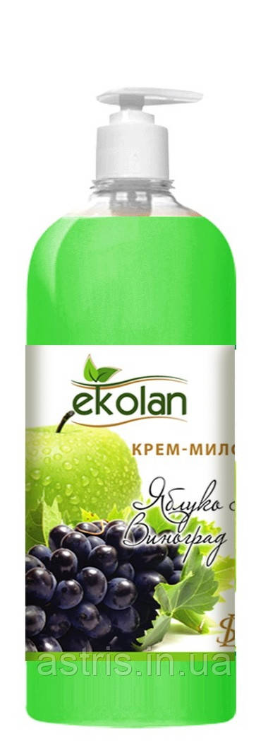 Крем-мило "Яблуко - Виноград" Ekolan з дозатором 1000 мл