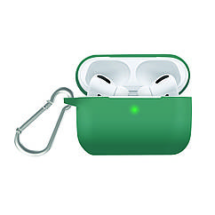 Силіконовий чохол для AirPods Pro Promate Silicase-Pro з карабіном Green (silicase-pro.green)