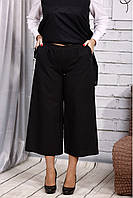 Широкі зручні жіночі брюки, льон, батали, від 42 по 74 розмір.