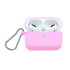 Силіконовий чохол для AirPods Pro Promate Silicase-Pro з карабіном Pink (silicase-pro.pink)