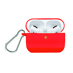 Силіконовий чохол для AirPods Pro Promate Silicase-Pro з карабіном Red (silicase-pro.red)