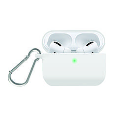 Силіконовий чохол для AirPods Pro Promate Silicase-Pro з карабіном White (silicase-pro.white)