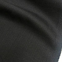 Ткань костюмная стрейч шерсть черная лоскут