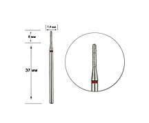 Насадка алмазної Staleks Pro Expert циліндр заокруглений кольоровий діаметр 1,4 мм (FA30R014/8)