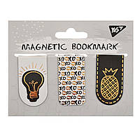 Закладки магнітні YES "Golden mark", фольга, 3шт