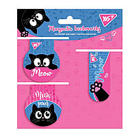 Закладки магнітні YES "Meow", 3 шт