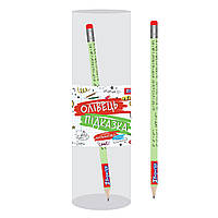 Олівець 1Вересня ч/гр круг. з ласт. в пл. тубе "Математика 7 клас", 36шт/уп