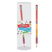 Олівець 1Вересня ч/гр круглий з ласт. в пл. тубе " Одиниці виміру", 36шт/уп