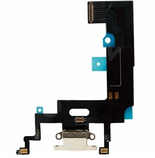 Шлейф для Apple iPhone XR з білим роз'ємом живлення та мікрофоном (Білий), фото 1