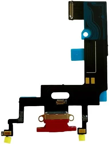 Шлейф для Apple iPhone XR з білим роз'ємом живлення та мікрофоном Оригінал, фото 1