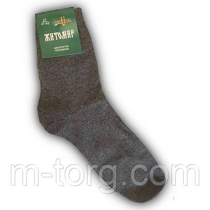 Шкарпетки чоловічі Житомир однотонні (41-45 р) 12 пар/пач., фото 2