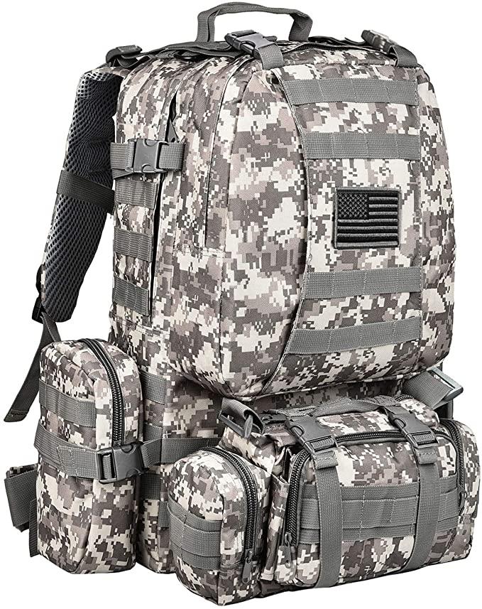 Армійський рюкзак 50 л Molle тактичний штурмовий сечовий зі знімними сумками CVLIFE, колір піксель