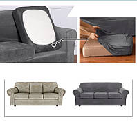 Чохол-наволочка на диванну подушку Homytex двомісний 100x120 + 20 см замша сірий арт.HT-38919