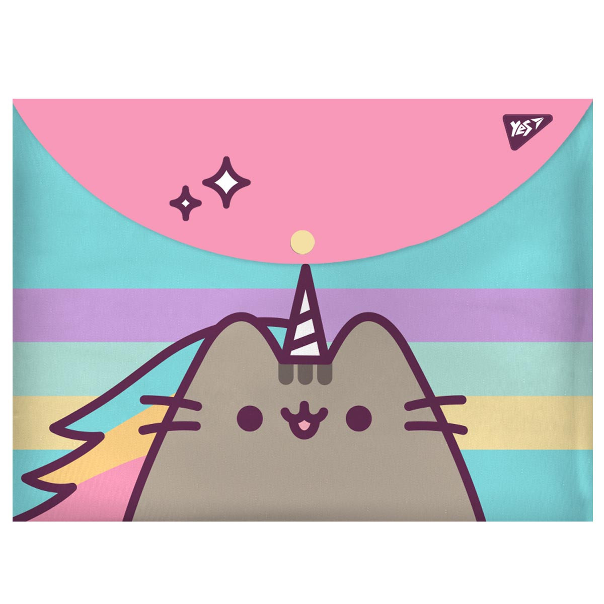Папка-конверт YES на кнопці А4 "Pusheen"
