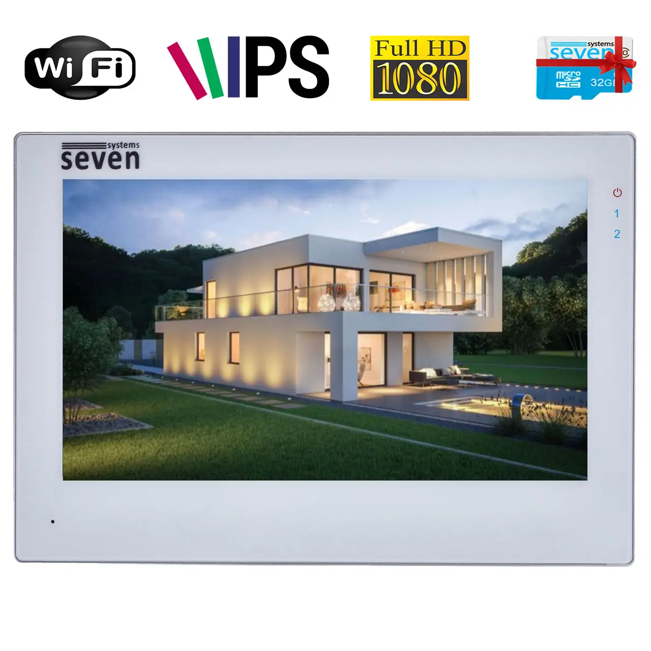 IP-домофон з Wi-Fi SEVEN DP-7577FHDW — IPS white