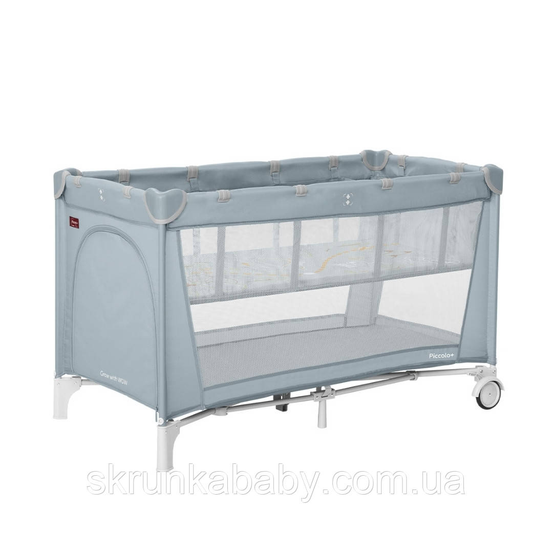 Манеж CARRELLO Piccolo+ CRL-9201/2 Ash Grey

 з двома рівнями дна, фото 1