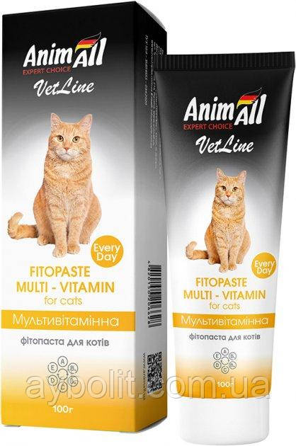 Фітопаста AnimAll VetLine мультивітамінна для котів 100 г
