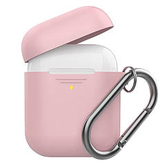 Силіконовий чохол для AirPods Promate GripCase з карабіном Pink (gripcase.pink)