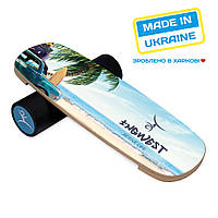 Балансборд InGwest Баланс борд Retro beach (Balance Board Training System) с прорезиненным роллером